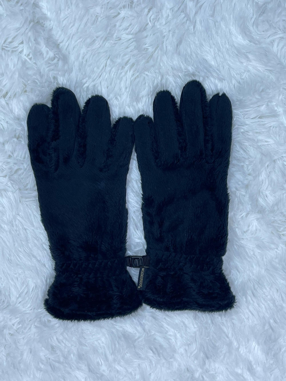 Weatherproof Women’s Black Faux Fur Gloves Size L excellent condition